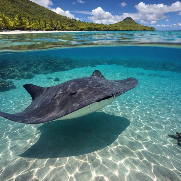 Quels sont les meilleurs spots pour une plongée en apnée avec les raies pastenagues en Polynésie française?